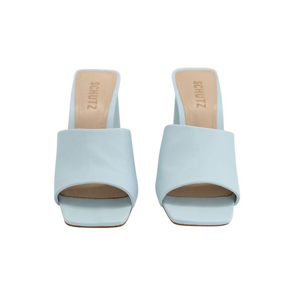 Schutz Lizah Sandals in Blue Nappa Leather